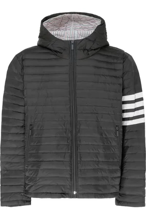 Thom Browne Gefütterte Jacke mit Logo-Streifen