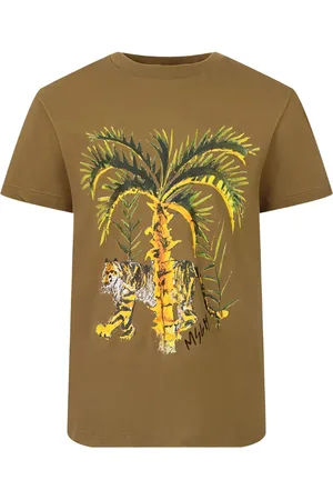 Msgm T-Shirt mit Palmen-Print