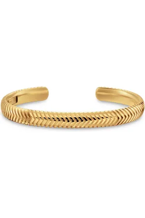 David Yurman 18kt Chevron Gelbgoldarmspange (8mm)