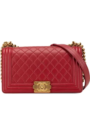 CHANEL 2014 mittelgroße Boy Flap Umhängetasche aus Lammleder