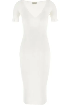 Elisabetta Franchi Midikleid aus geripptem Strick