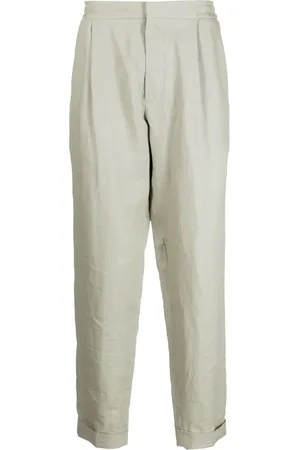 CHE Schmale Bundfaltenhose aus Leinen