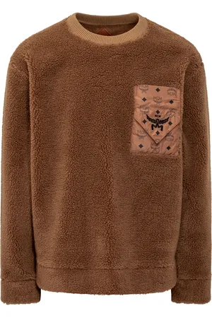 MCM Fleece-Sweatshirt mit Monogramm-Tasche