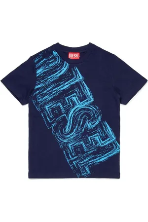 Diesel T-Shirt mit ausgeblichenem Logo-Print