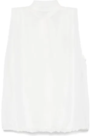 BLUMARINE Georgette-Top mit Schaldetail