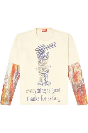 Diesel Langarmshirt mit T-Boxt-Print