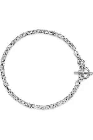 David Yurman 18kt DY Mercer® Petite Toggle Chain Sterlingsilberhalskette mit Diamant