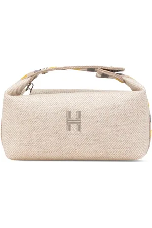 Hermès 2020-2024 kleine Au Carre Bride A Brac Kosmetiktasche aus Wolle