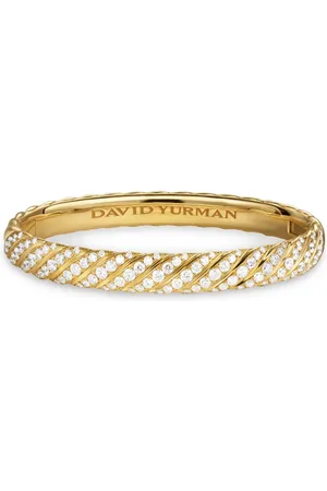 David Yurman 18kt Sculpted Cable Gelbgoldarmreif mit Diamanten (8mm)