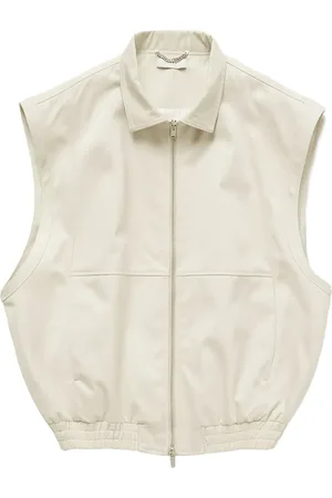 1989 STUDIO Gabardine-Weste mit Reißverschluss