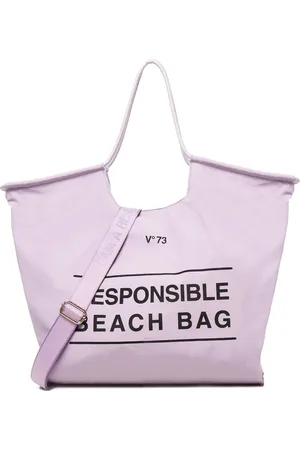 V°73 Strandtasche mit Logo-Print