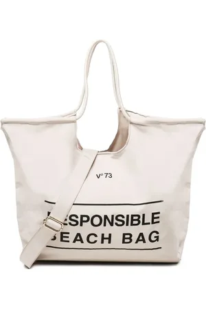 V°73 Strandtasche mit Logo-Print