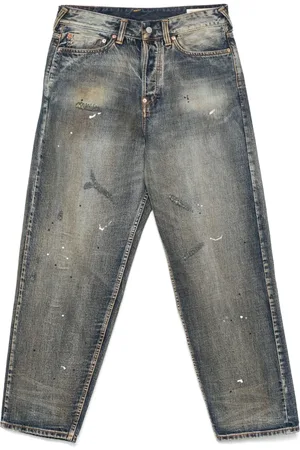 Evisu Ausgeblichene Jeans im 7-Pocket-Design