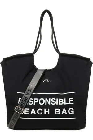 V°73 Strandtasche mit Logo-Print