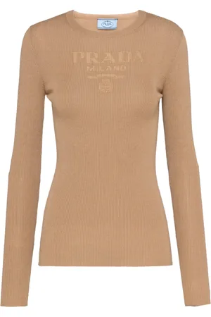 Prada Pullover mit Intarsien-Logo