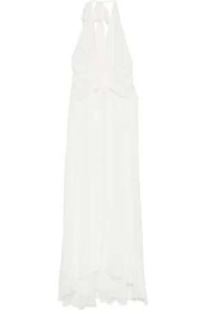 BLUMARINE Drapiertes Georgette-Maxikleid
