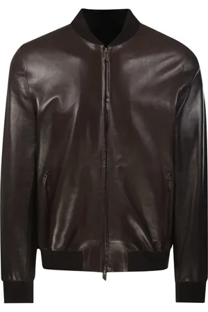 SALVATORE SANTORO Klassische Lederjacke