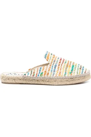 MANEBI Gestreifte Canvas-Espadrilles