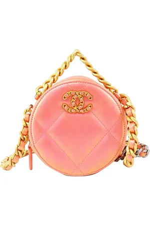 CHANEL 2020 runde Clutch mit Kettenriemen 19cm