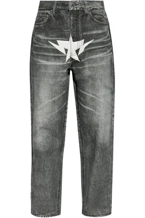 A Bathing Ape Straight-Leg-Jeans mit Print
