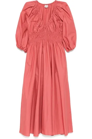 MATTEAU Gerafftes Kleid mit tiefen Knöpfen