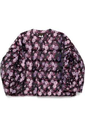 Comme des Garçons Wattierte Jacke mit Blumen-Print