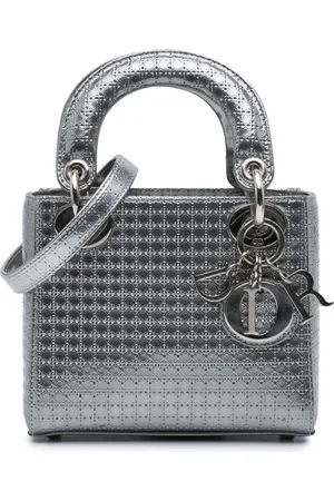 Dior 2016 Mini Metallic Patent Microcannage Lady Dior satchel