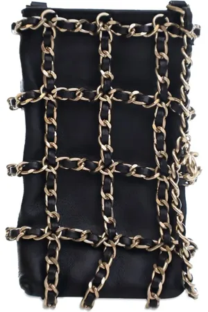 CHANEL 2019 Tech Me Out Clutch aus Lammleder mit Kette