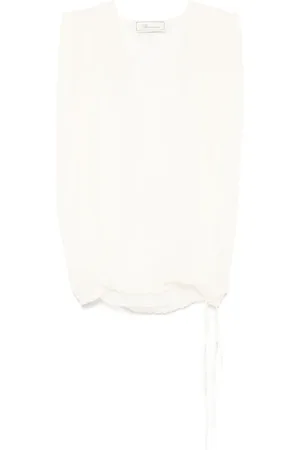 BLUMARINE Seidenoberteil mit Faltendetails