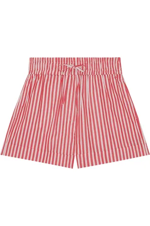 Ganni Gestreifte High-Waist-Shorts