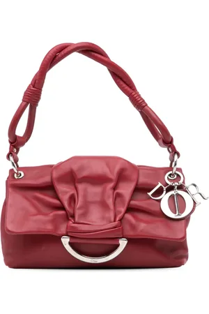 Dior 2009 kleine Demi Lune Flap Schultertasche aus Lammleder