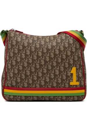 Dior 2004 Diorissimo Trotter Rasta Umhängetasche aus beschichtetem Canvas