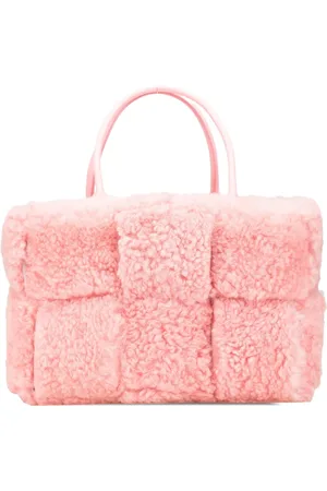 Bottega Veneta 2012-2024 kleine Intrecciato Arco Tote Bag mit Shearling