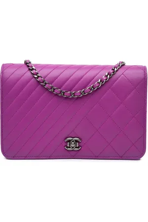CHANEL 2014-2015 Coco Boy Portemonnaie aus Lammleder mit Kettenriemen