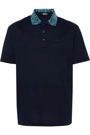 VERSACE Poloshirt mit Glaskristallen