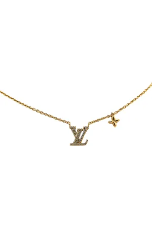 LOUIS VUITTON 2023 vergoldete LV Crystal Iconic Halskette mit Anhänger