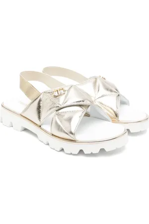 Twin-Set Sandalen im Metallic-Look