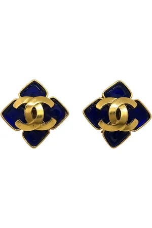 CHANEL 1995 Rhombus Ohrringe