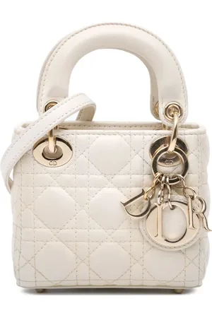 Dior 2021 micro Cannage Lady Dior Satchel-Tasche aus Lammleder