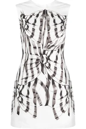 Msgm Schmales Kleid mit abstraktem Print