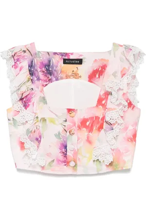 ACTUALEE Top mit Blumen-Print