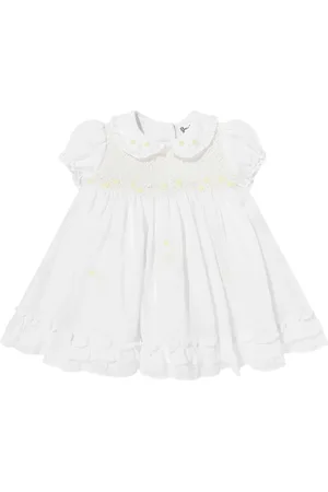 Sarah Louise Kleid mit gesmoktem Kragen