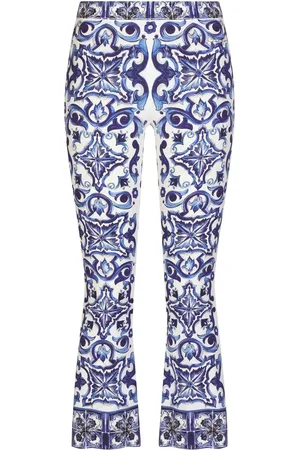 Dolce & Gabbana Schlaghose mit Majolica-Print
