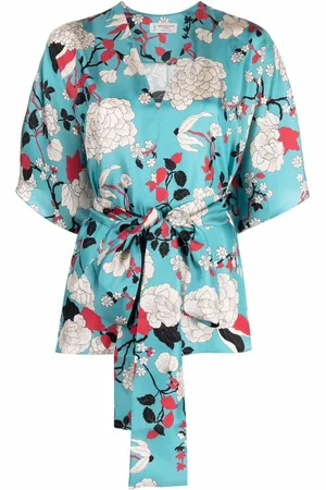 ALBERTO BIANI Seidenbluse mit Blumen-Print