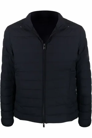 Emporio Armani Gefütterte Jacke mit Logo-Patch
