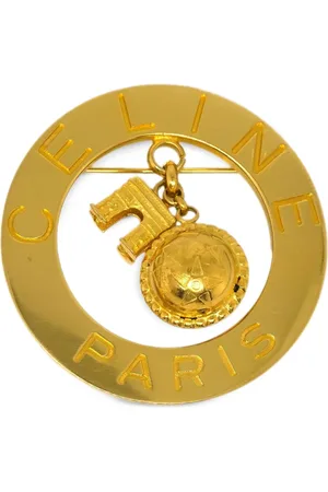 Céline 1990-2000s Brosche mit Logo-Gravur