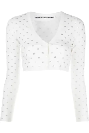 Alexander Wang Cropped-Cardigan mit Logo