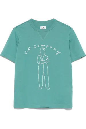 C.P. Company T-Shirt mit Logo-Stickerei