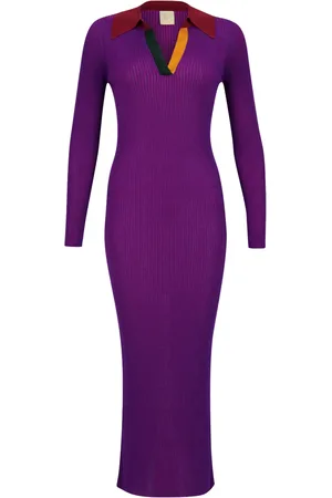 Paula Gestricktes Maxikleid