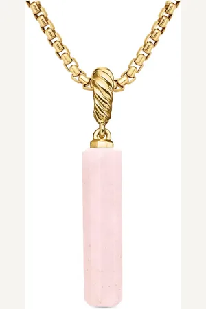 David Yurman 18kt Barrel Gelbgoldamulett mit Opal (20mm)